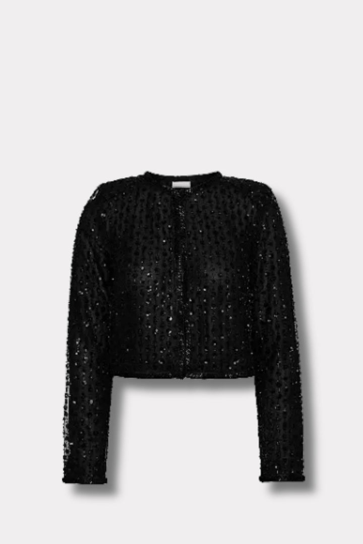 Francine Beaded Jacket - Black