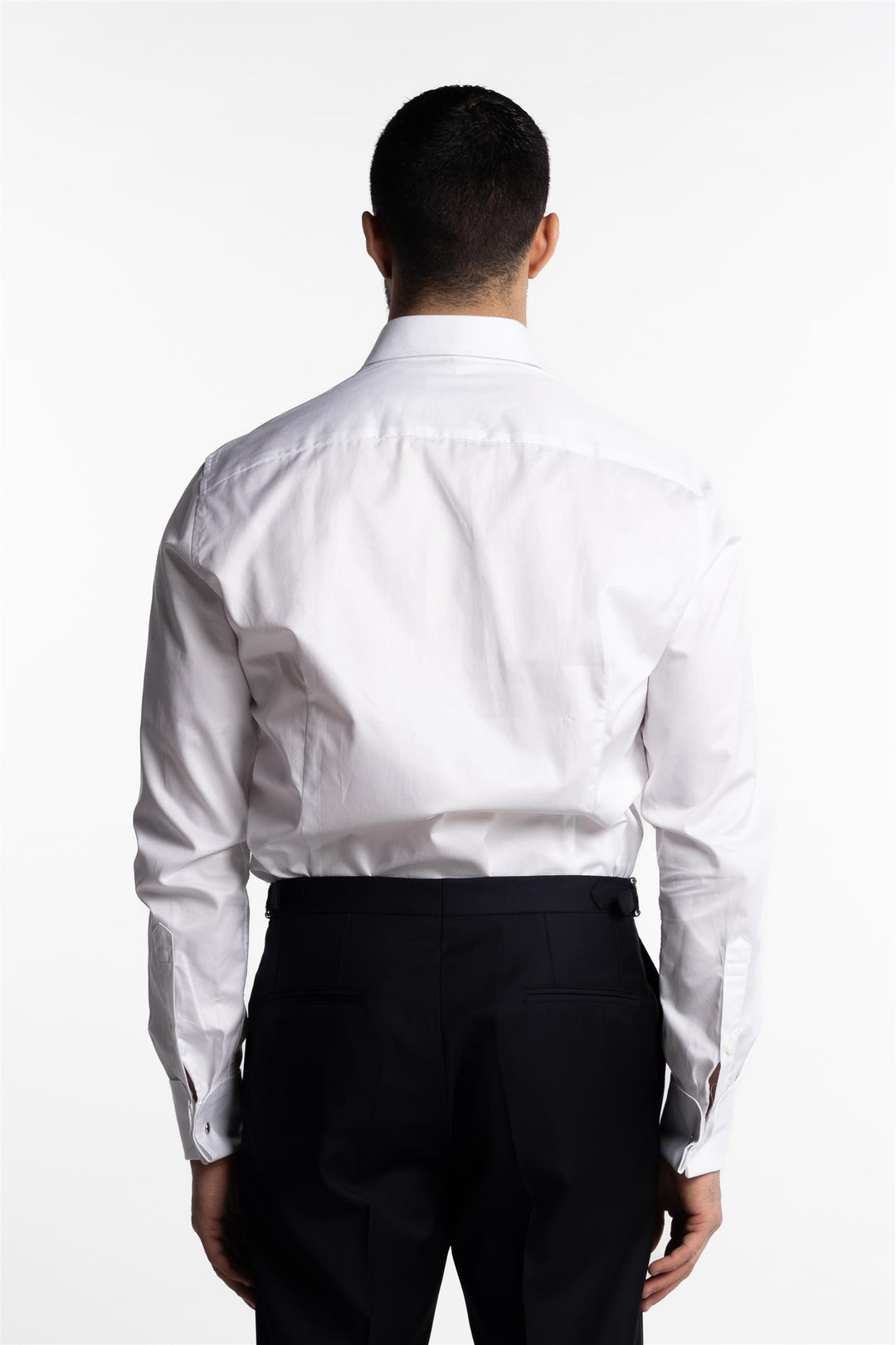 Slimline Twill Shirt French Cuffs White
