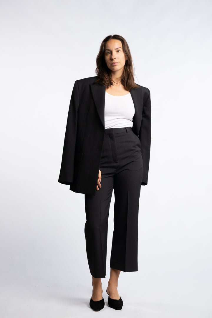 Relaxed Tailored Trousers- Black