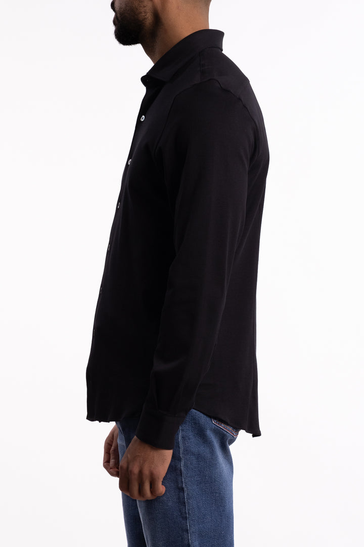 Cotton Stretch Shirt Black
