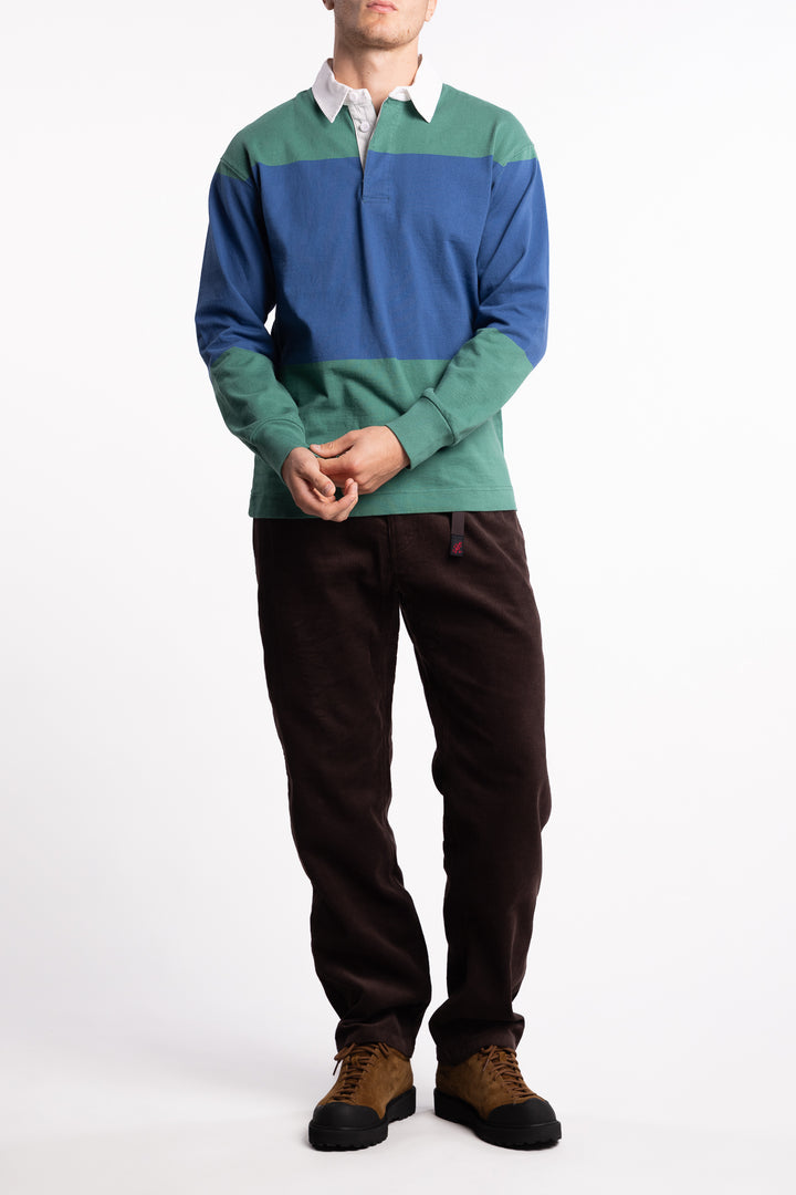 Langdon Rugby Shirt Cerulean / Emerald