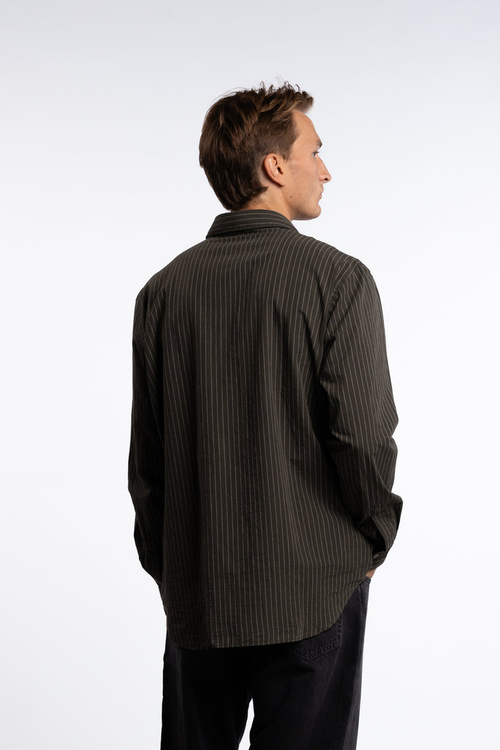 Button-Up Shirt Green Melange