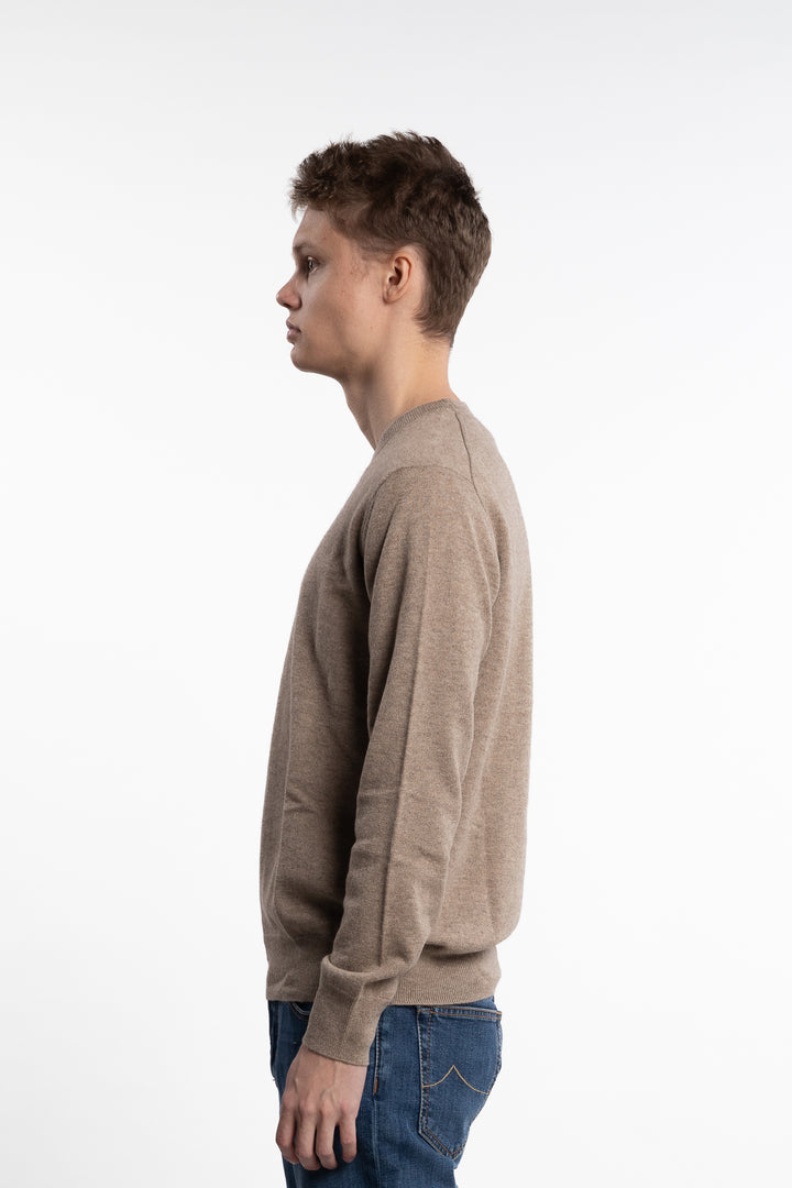 Knitted Cashmere Crewneck Naturale