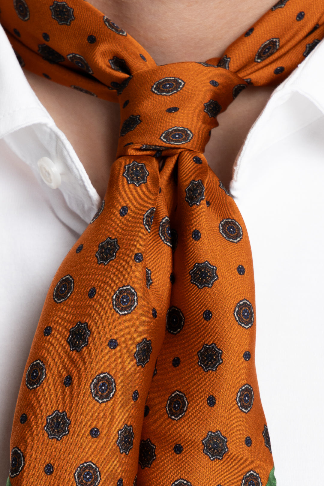 Silk Bandana Orange/Green
