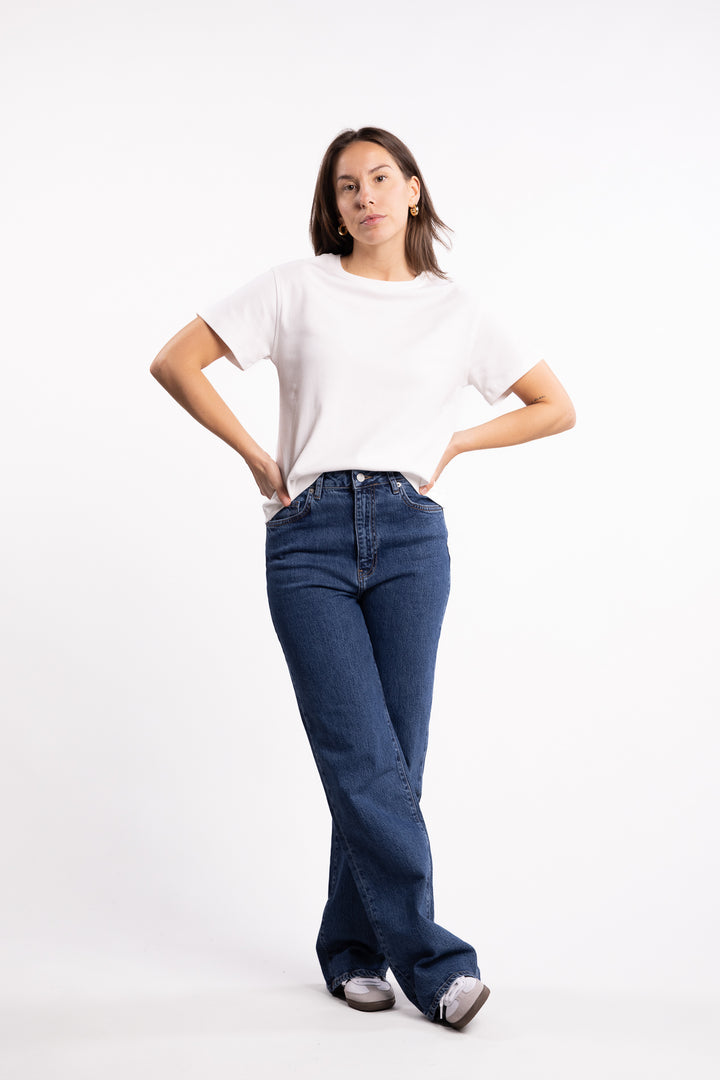 Luca highwaist wide leg- Dark blue