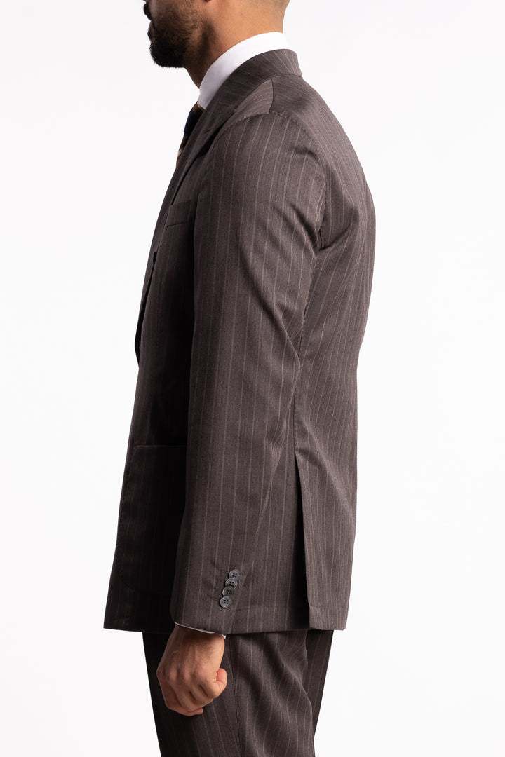 Vicenza DB Blazer Brown Pinstripe