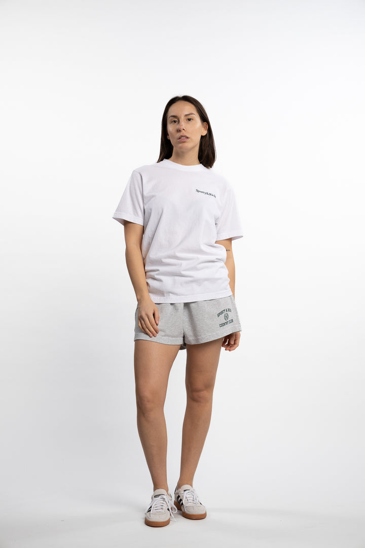 Varsity Crest Disco Short- Heather Grey