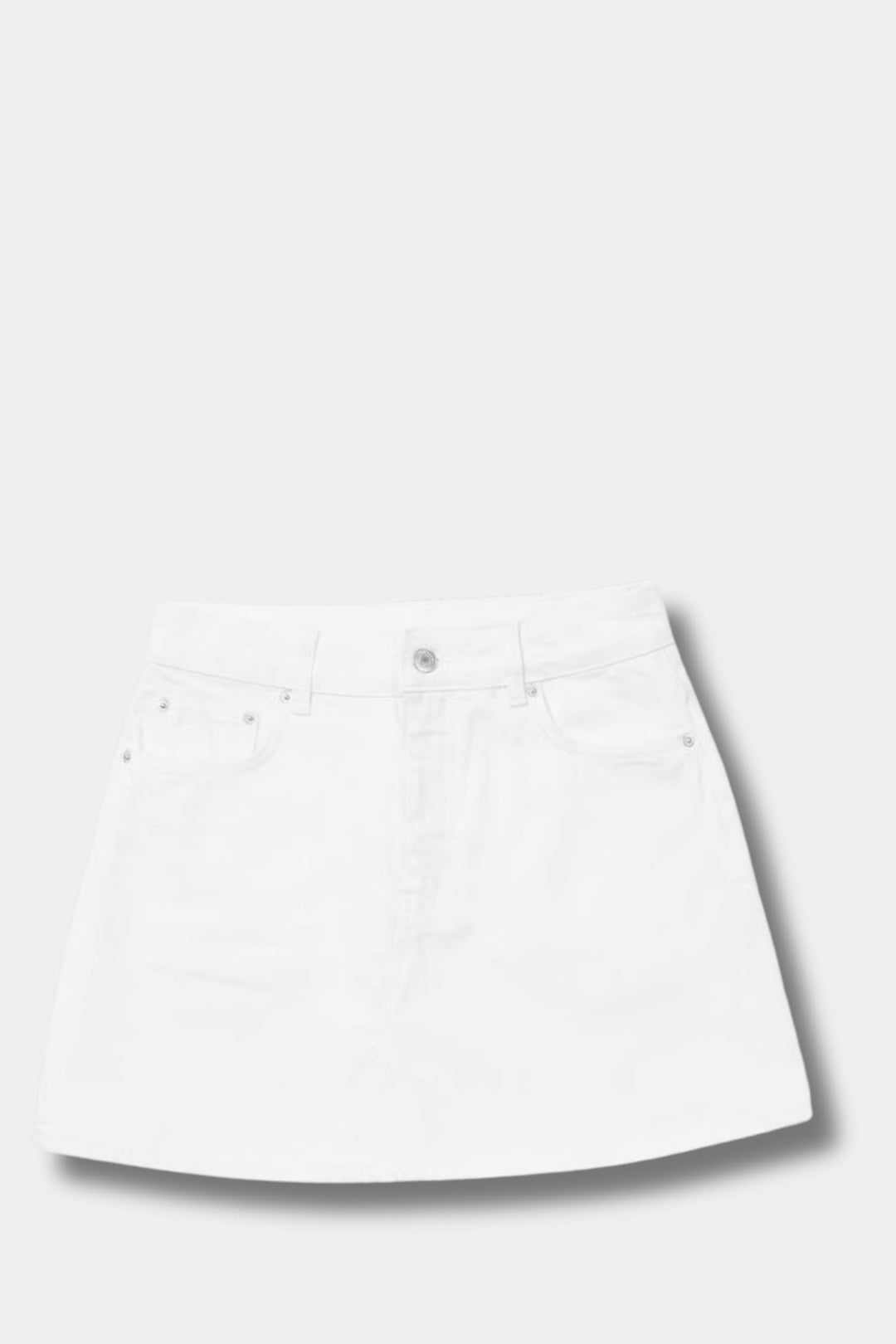 Denim Mini Skirt- White