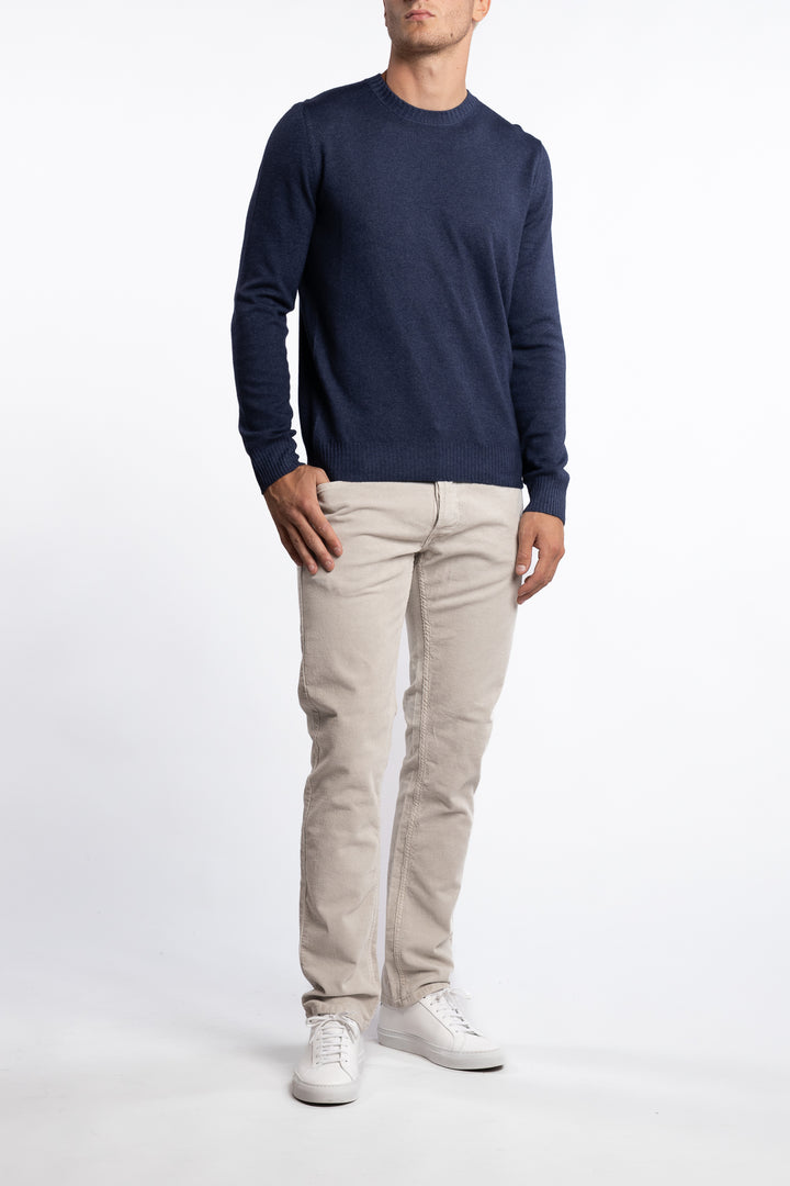 Grover Straight Fit Corduroy Trousers Moon Grey