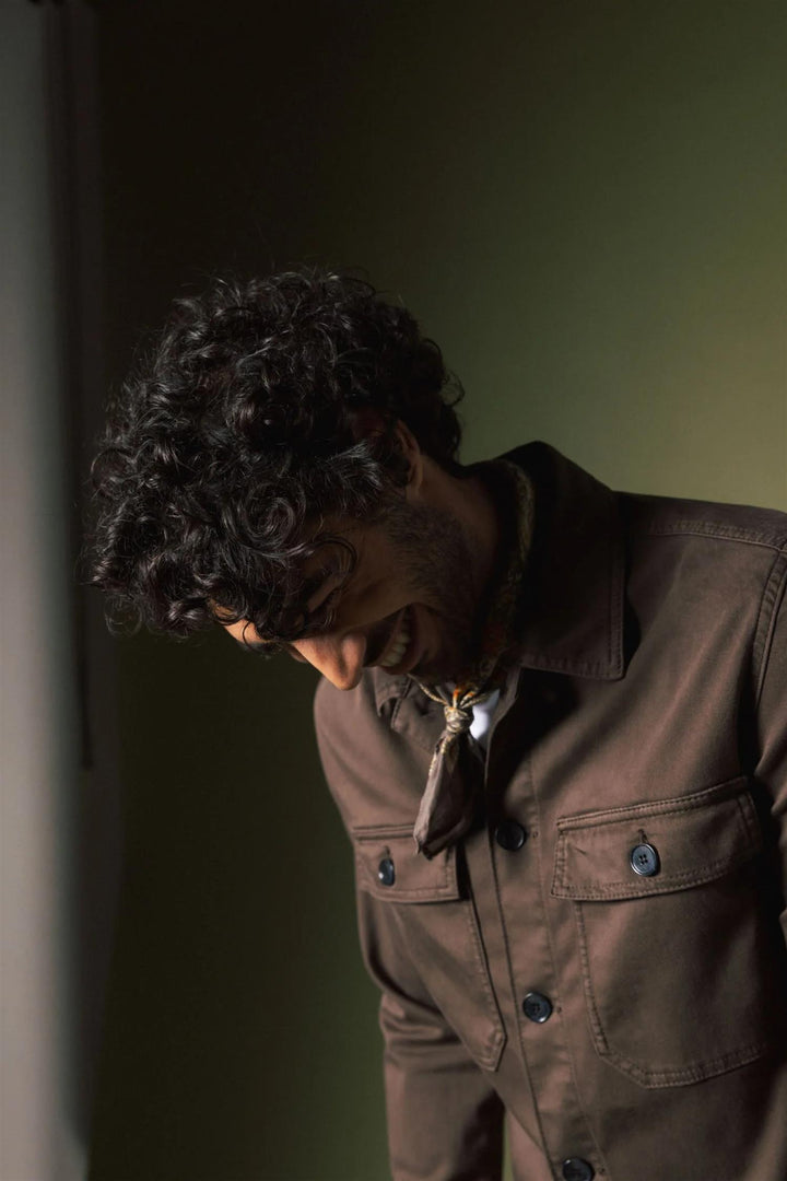 Matteo Soft Overshirt Chocolate Brown