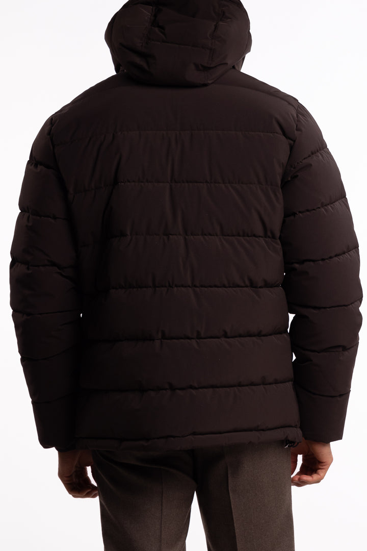 Hooded Puffer Jacket Terra Brown