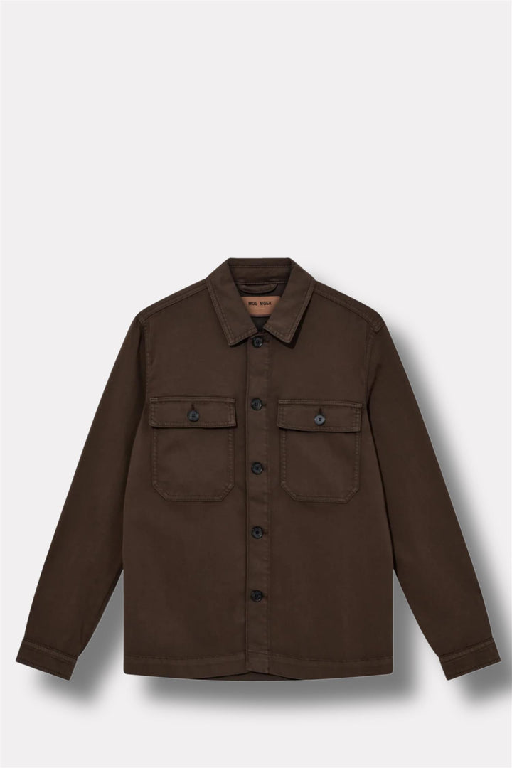 Matteo Soft Overshirt Chocolate Brown