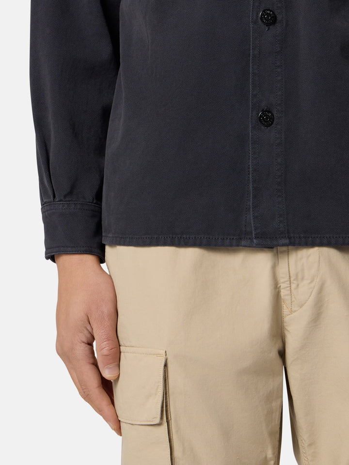 1200025 Organic Panama Cotton 'OLD' Effect Ink Blue