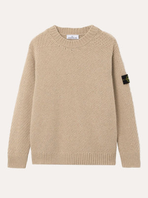 5100055 Lambswol Loose-Fit Crewneck Jumper Biscuit Melange