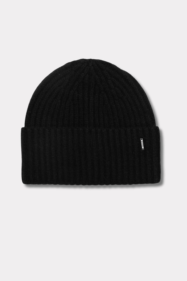 Alba Cashmere Beanie - Black