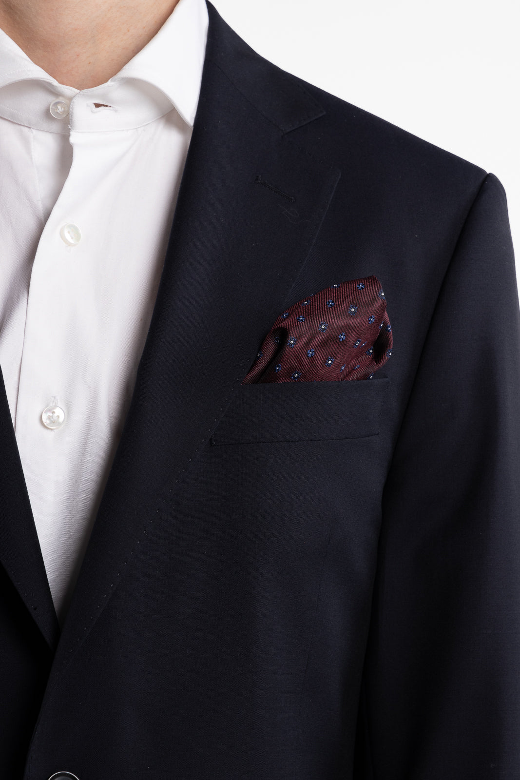 Silk Woven Hankys Burgundy