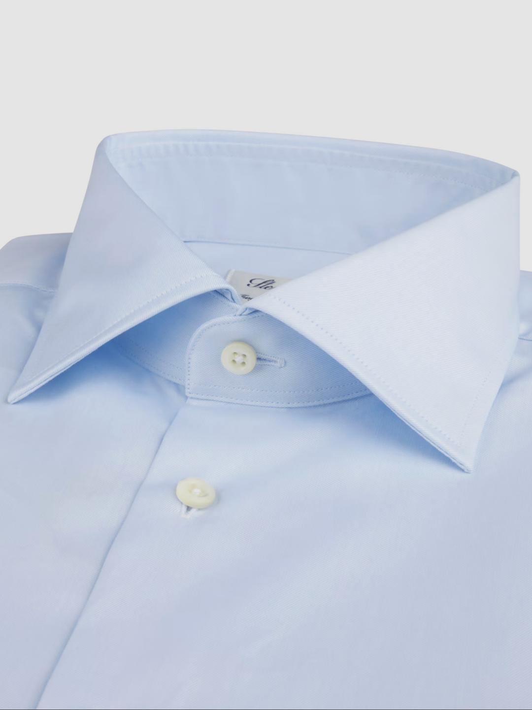 Regular Twill Shirt French Cuffs Light Blue