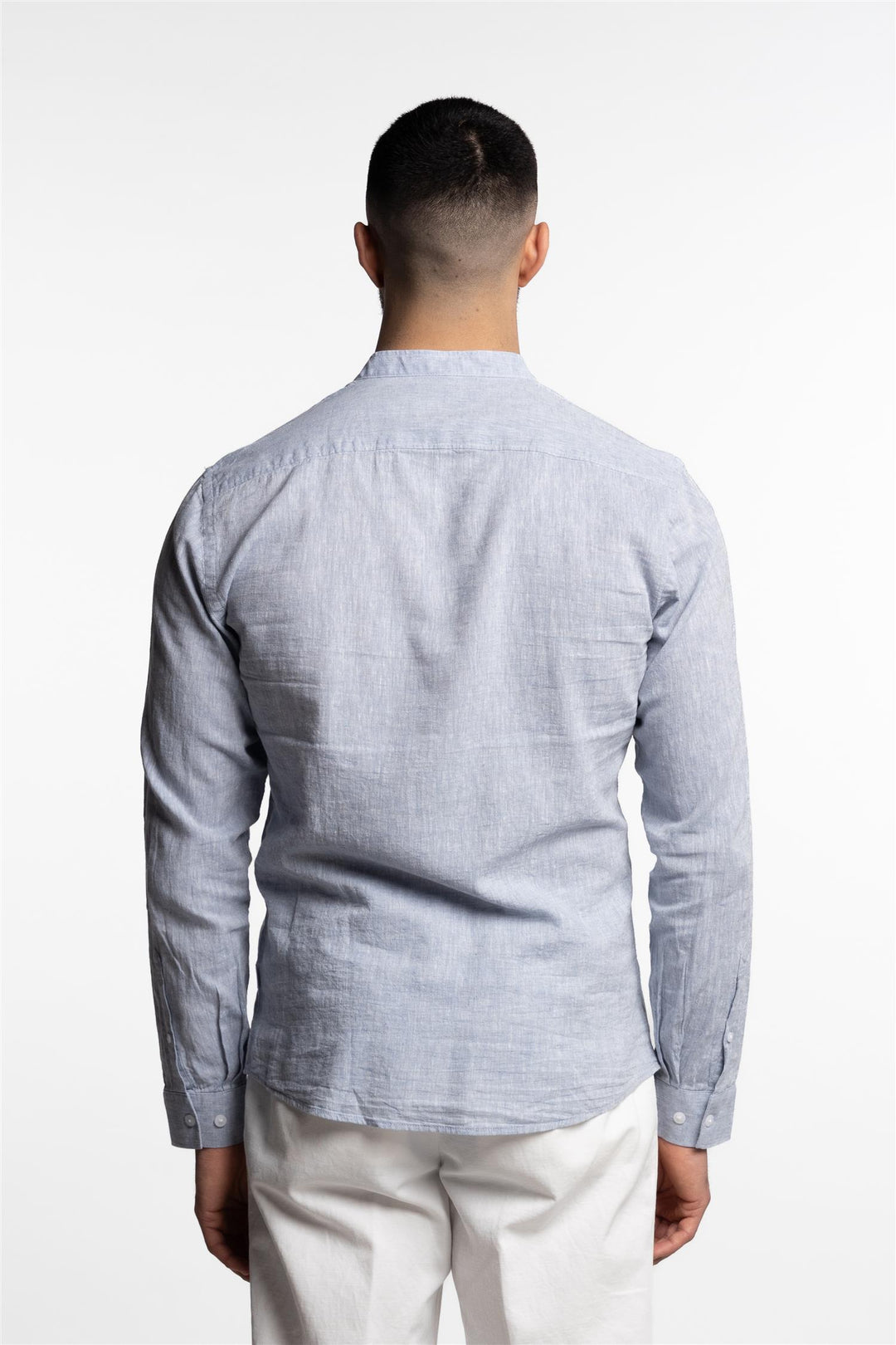 Linen/Cotton Shirt Light Blue