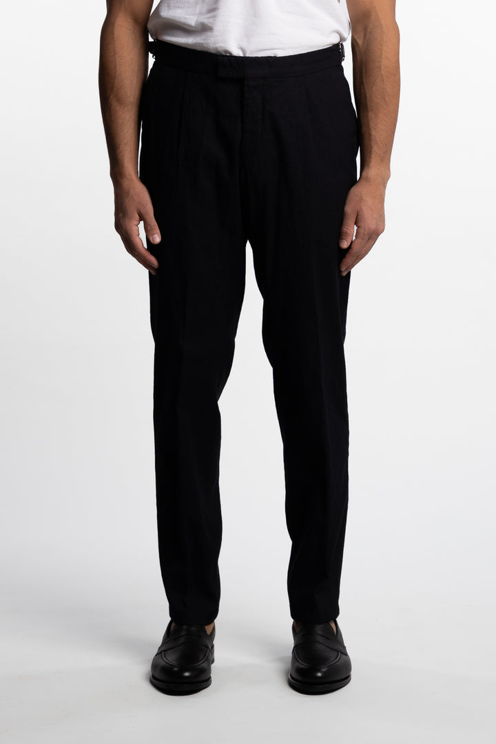 Pisa Cotton/Linen Trousers Navy