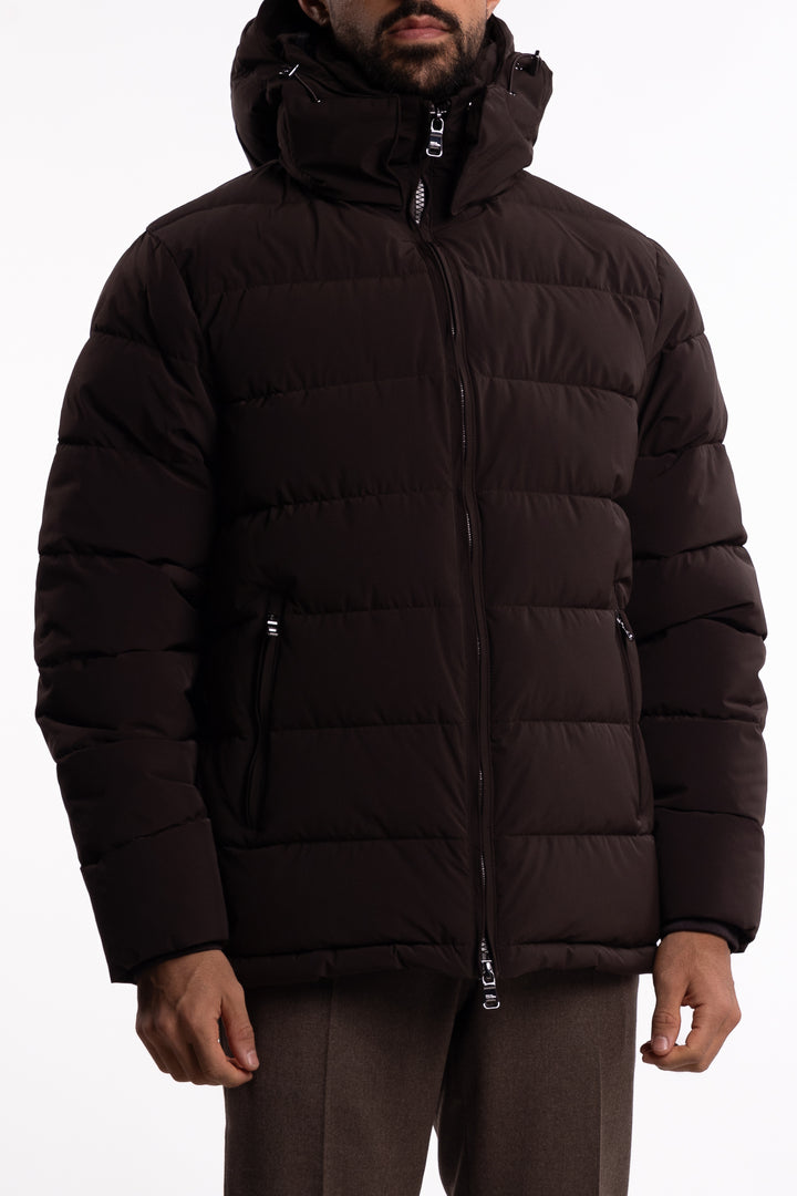 Hooded Puffer Jacket Terra Brown
