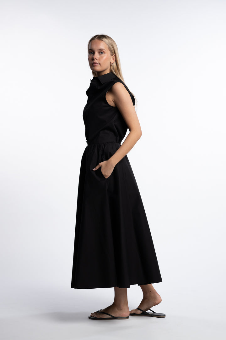 Vivienne Midi Skirt- Jet Black