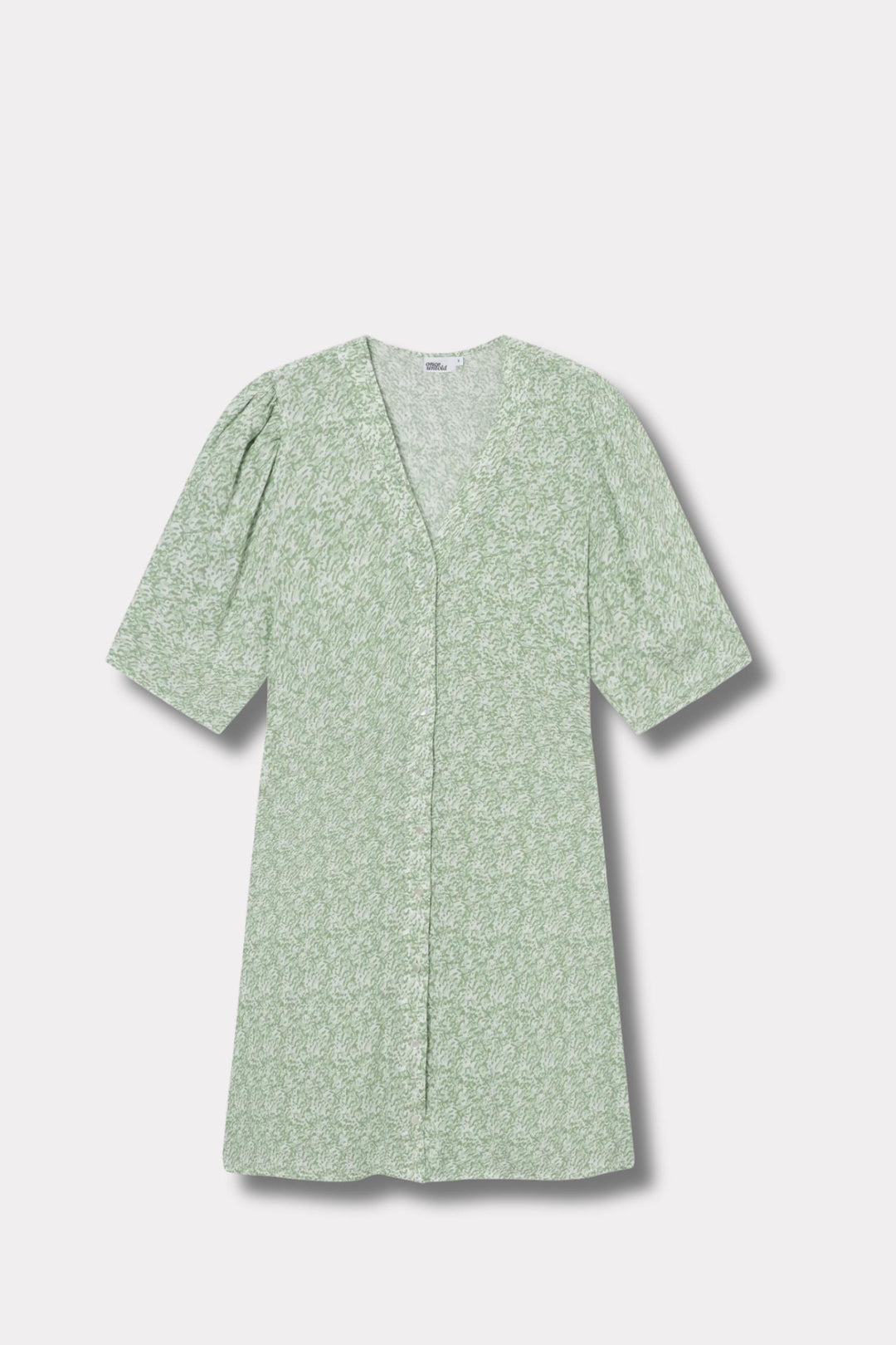 Ellen LS Short Dress- Petite Green Flower