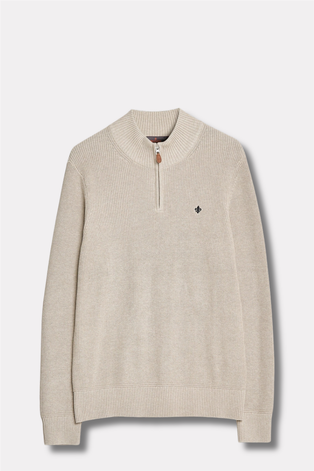 Bernard Cotton Half Zip Khaki