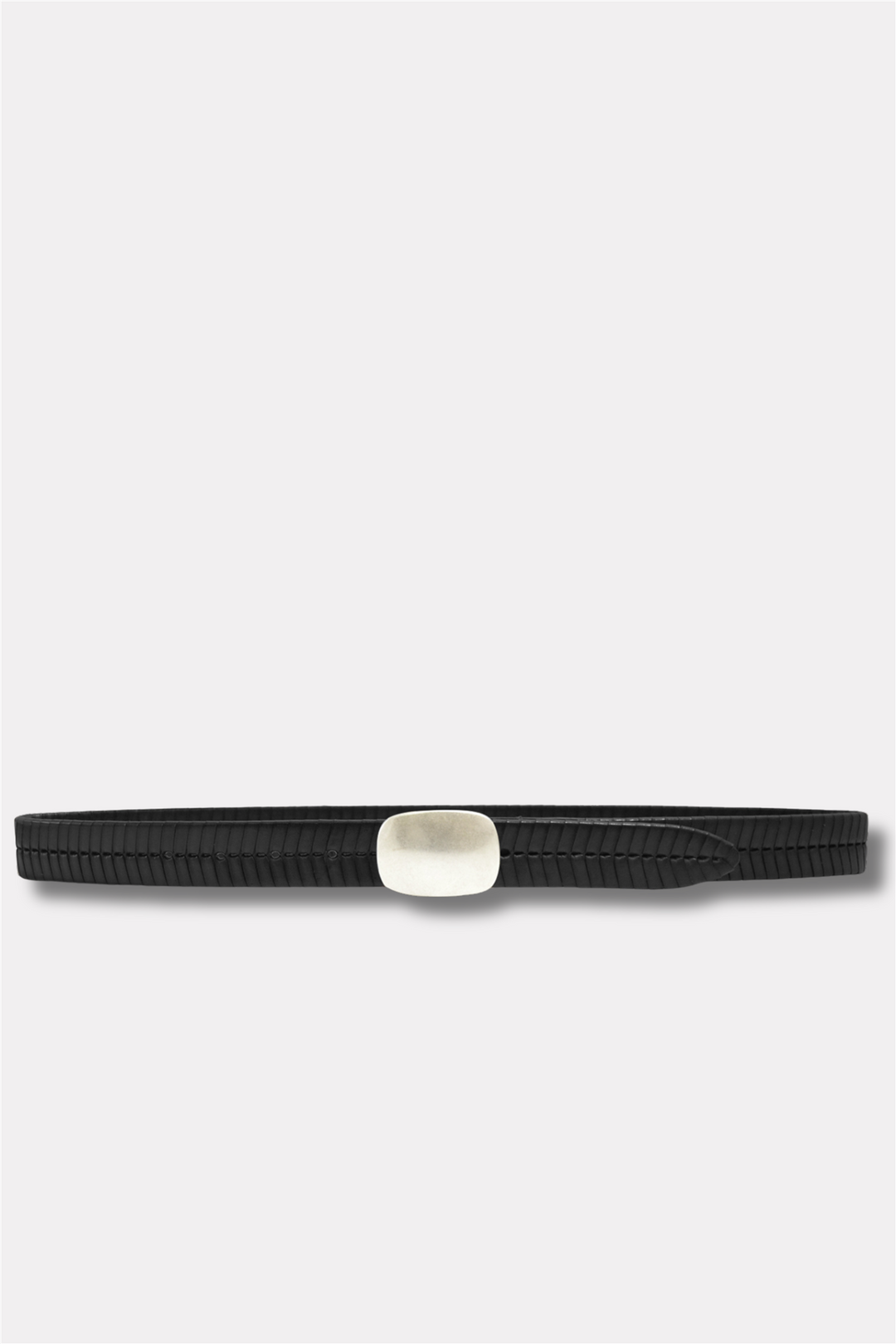 Braided Calf Leather Belt Black 3,00 cm