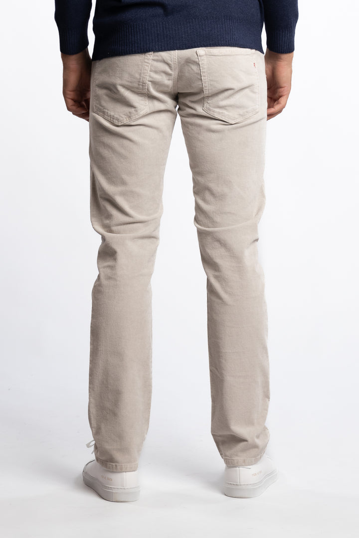 Grover Straight Fit Corduroy Trousers Moon Grey