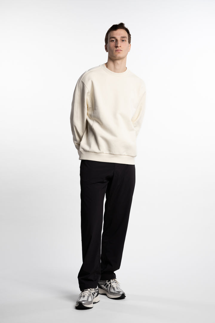 Heavy Cotton Laminar Sweatshirt Panna Scuro