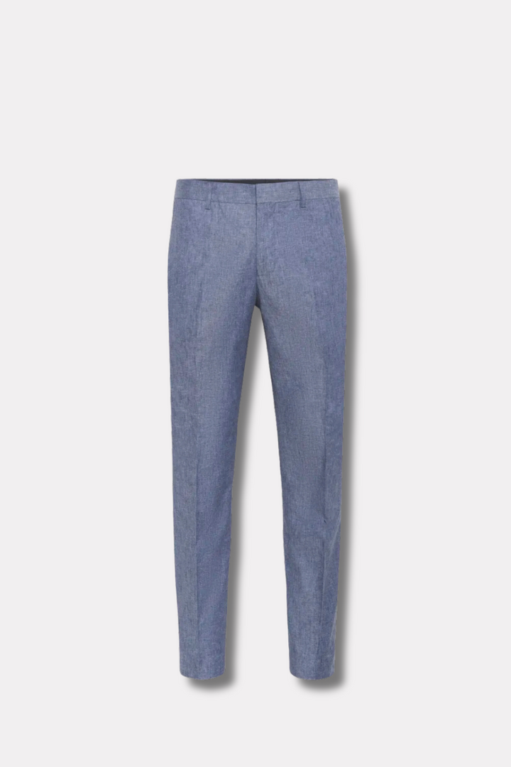 Malas Cotton/Linen Trouser Blue Fusion