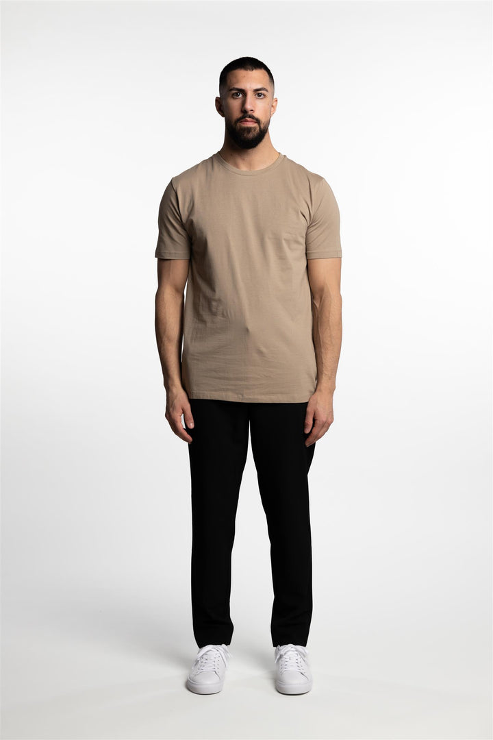 Cotton/Stretch T-Shirt Mid Stone