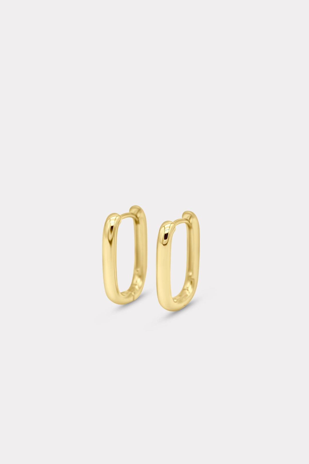 Petite Edge Hoops - Gold