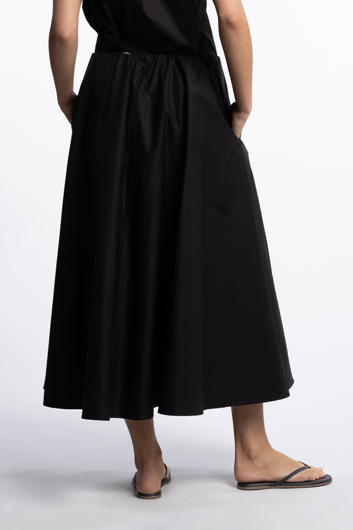 Vivienne Midi Skirt- Jet Black