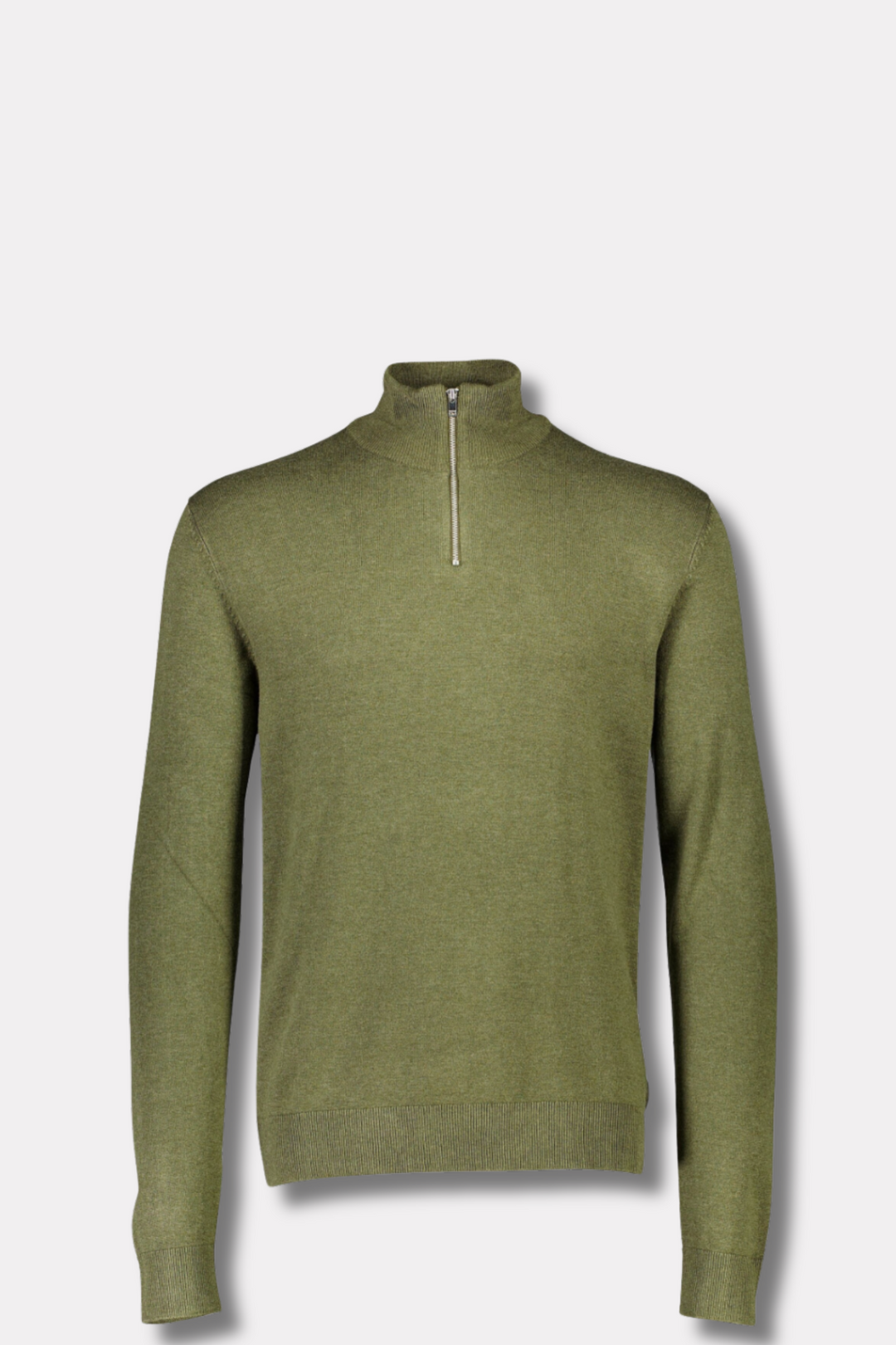 Ecovero Half-Zip Army Mel
