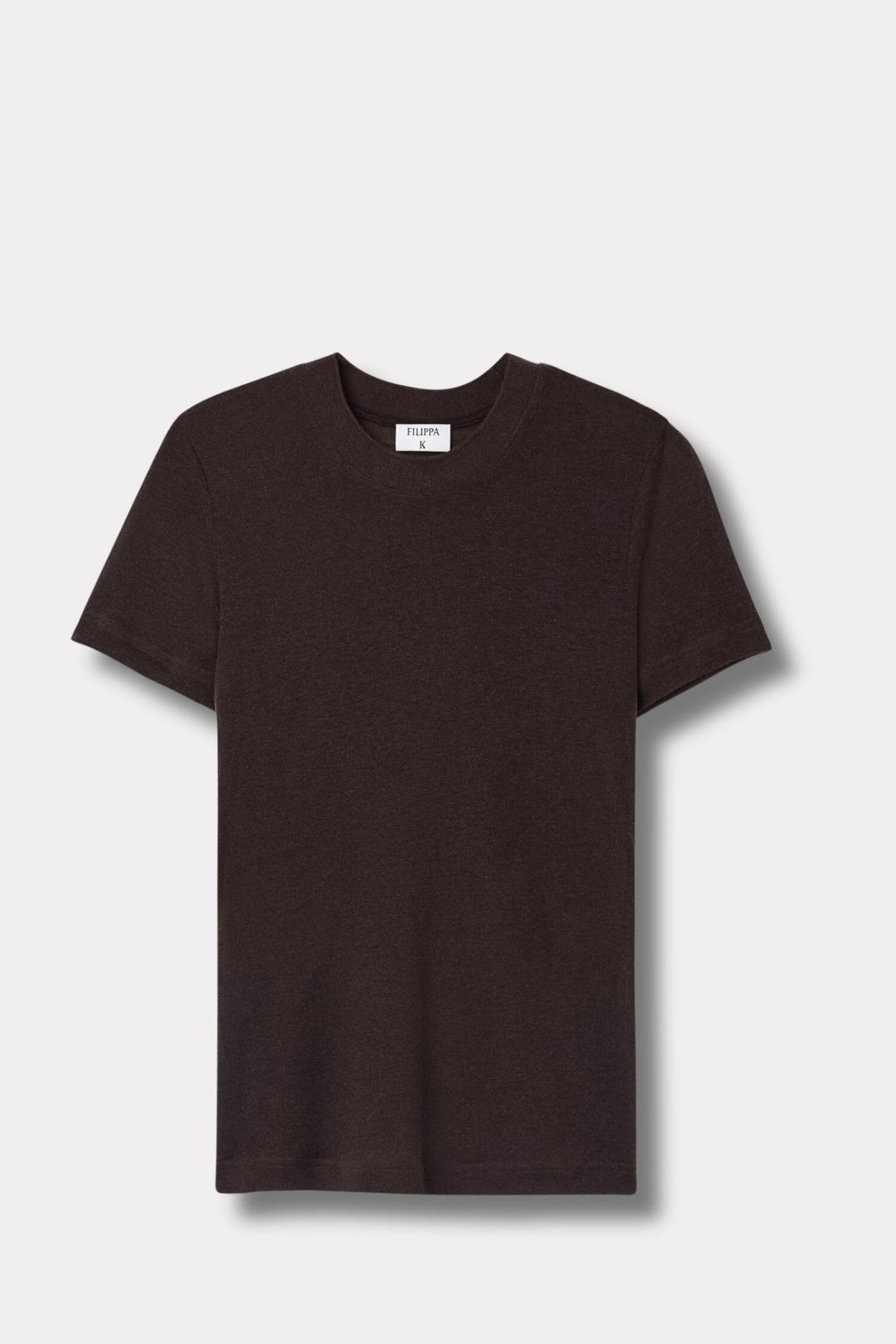 Lyocell Cashmere Tee- Brown