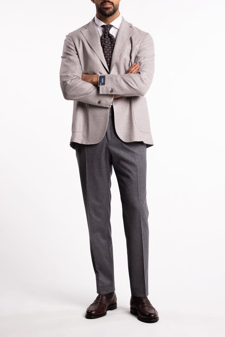 Easywear Flannel Blazer Beige