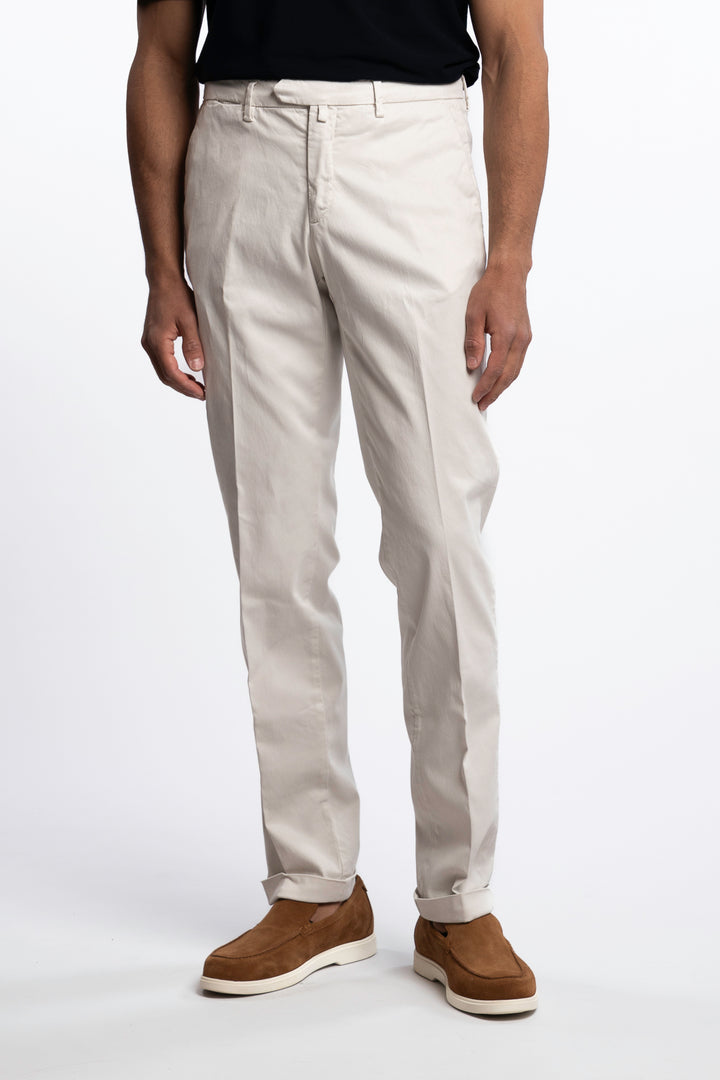Cotton/Silk Chinos Ivory