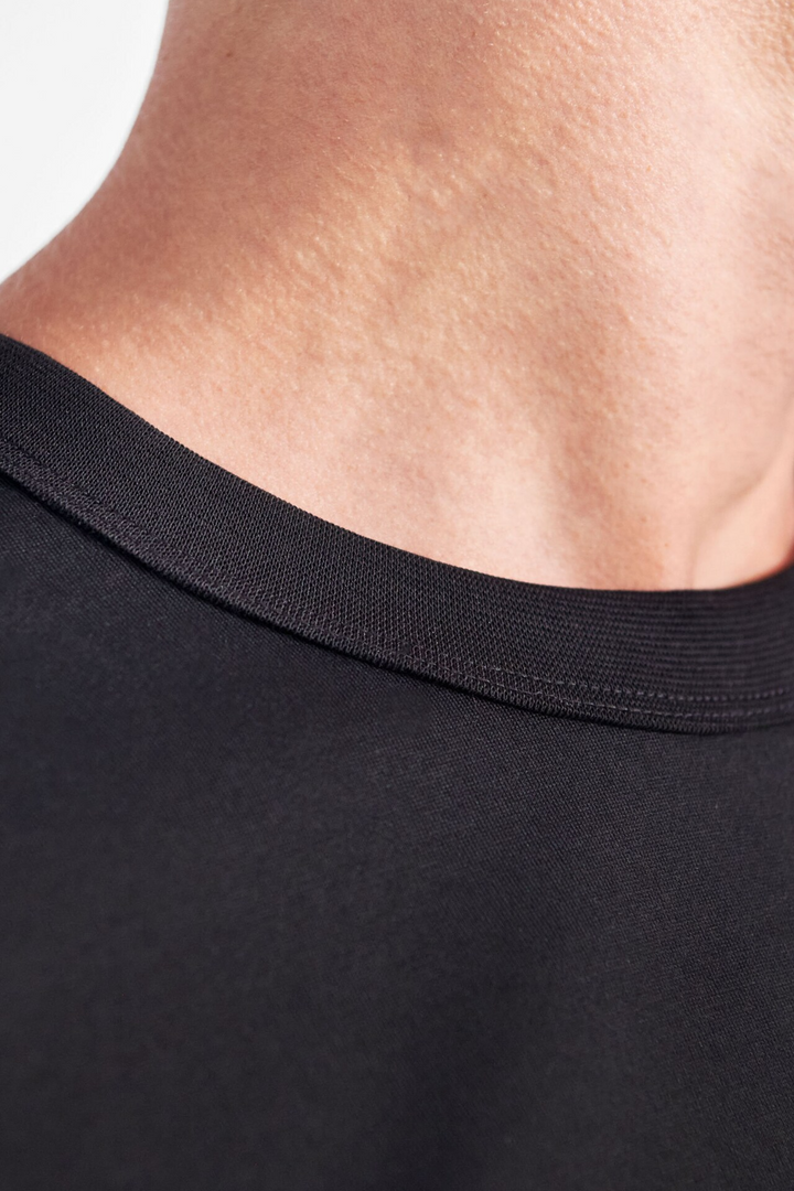 Pima Cotton Crew Neck T-Shirt Black