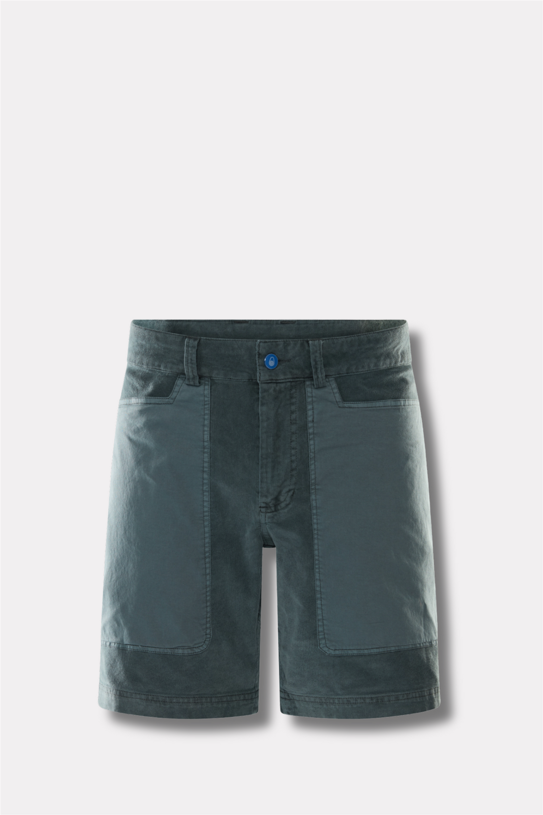 Blocked Corduroy Shorts Sea Blue