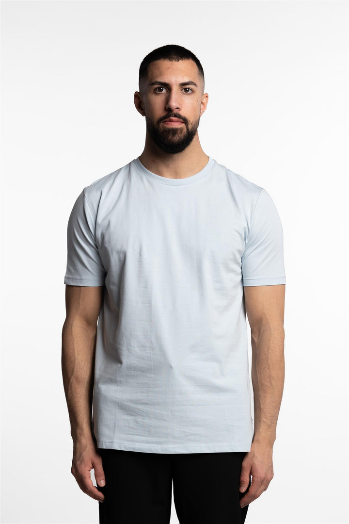 Cotton/Stretch T-Shirt Pastel Blue
