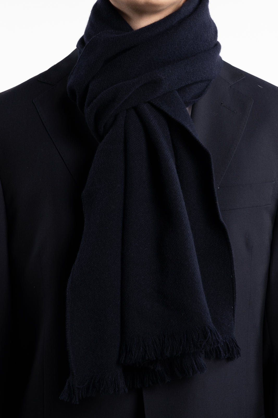 Wool/Cashmere Scarf Navy