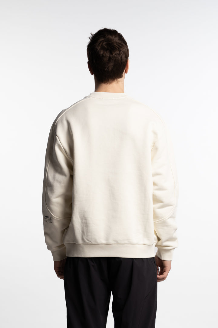 Heavy Cotton Laminar Sweatshirt Panna Scuro