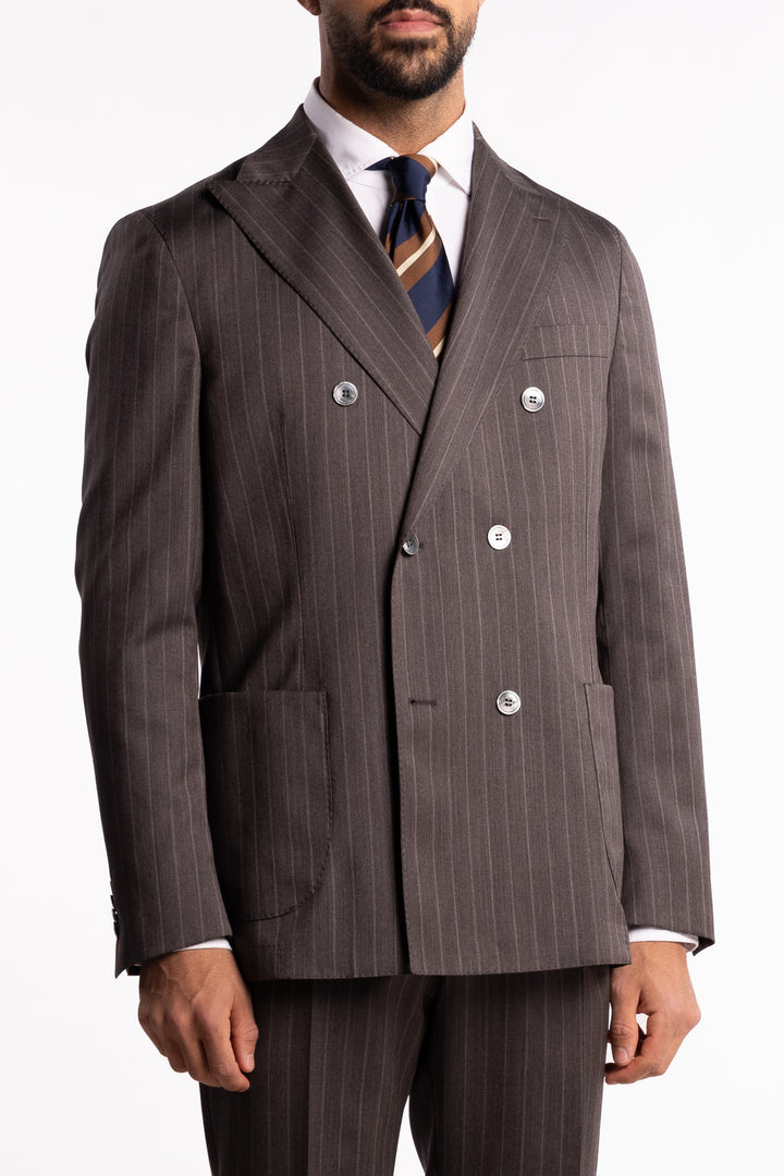 Vicenza DB Blazer Brown Pinstripe