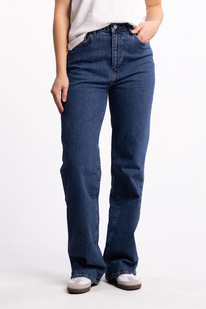 Luca highwaist wide leg- Dark blue