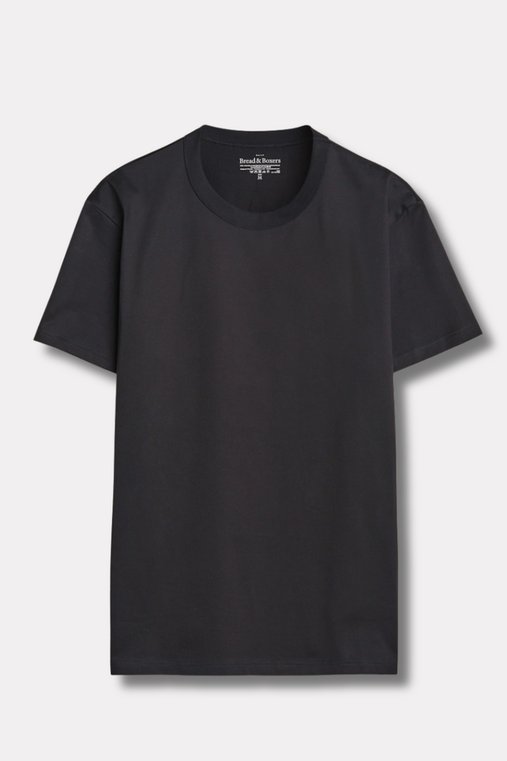 Pima Cotton Crew Neck T-Shirt Black