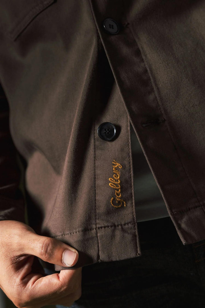 Matteo Soft Overshirt Chocolate Brown