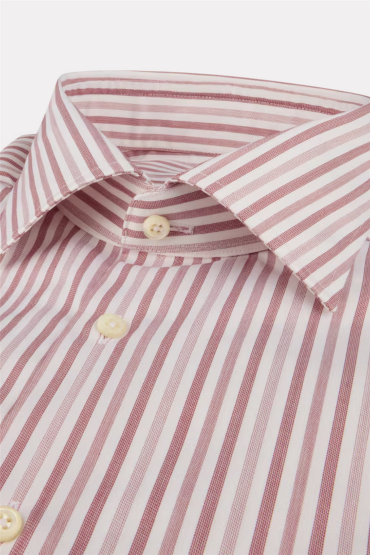 Slimline Red Striped Twill Shirt