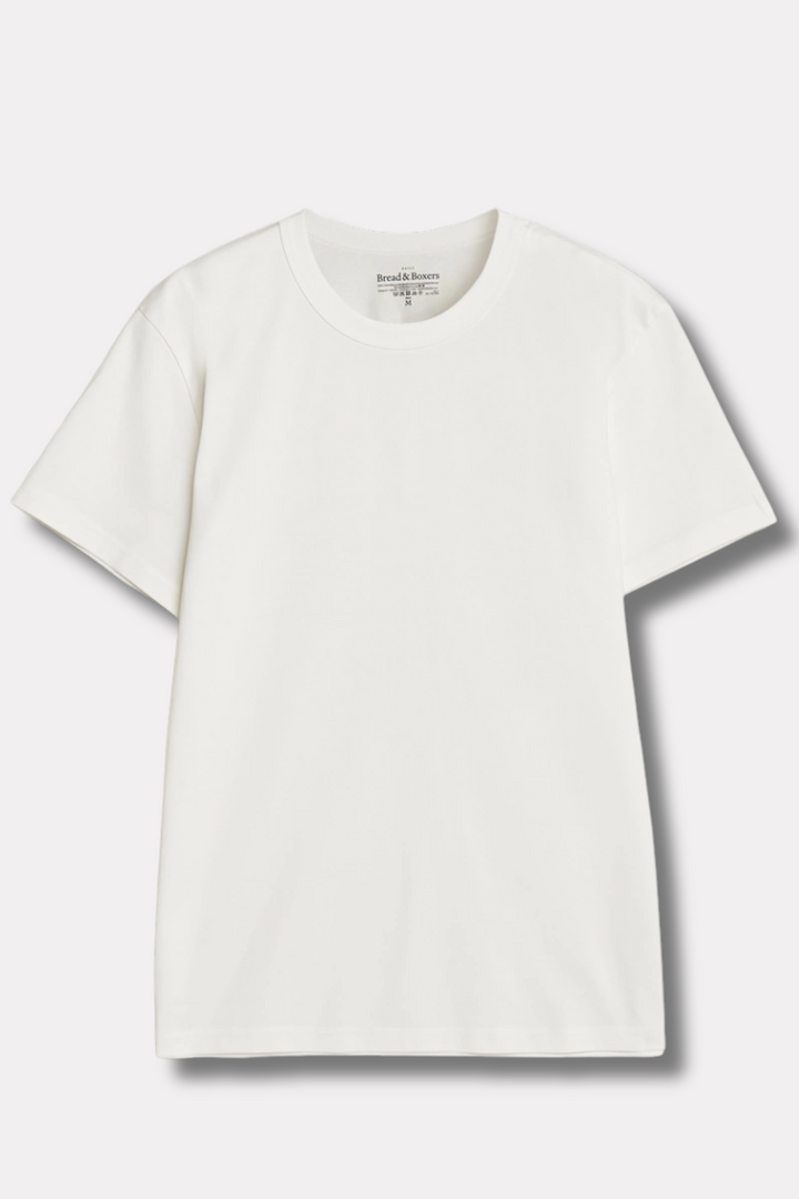 Pima Cotton Crew Neck T-Shirt Ivory
