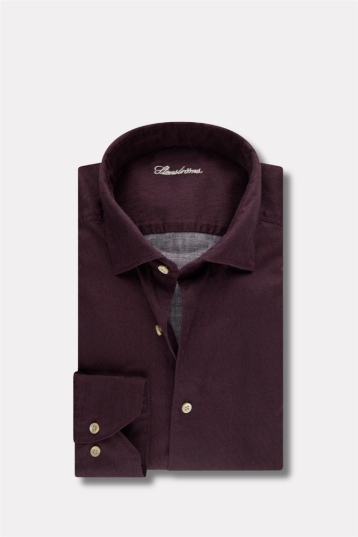 Slimline Oxford Shirt Dark Red